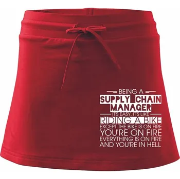 Dámská sukně Being a supply chain manager - bike - Sportovní sukně - two in one - XS ( Červená )