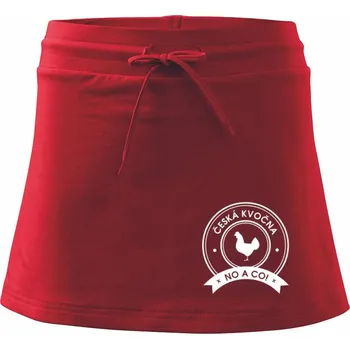 Dámská sukně Česká kvočna - Sportovní sukně - two in one - M ( Červená )