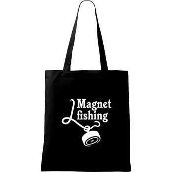 Nákupní taška Magnet fishing - Taška bavlněná - 42 x 38 cm ( Černá )