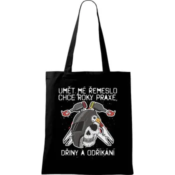 Nákupní taška Svářeč - umět mé řemeslo - Taška bavlněná - 42 x 38 cm ( Černá )