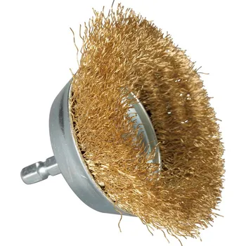 kartáč na vrtačku Makita D-73623 Miskovitý kartáč potažený mosazí Ø 63 mm