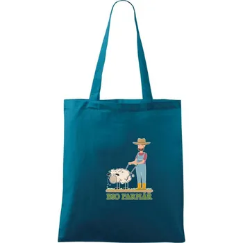 BIO farmář - Taška bavlněná - 42 x 38 cm ( Petrolejová )