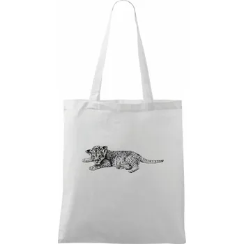 Mládě lva - Taška bavlněná - 42 x 38 cm ( Bílá )