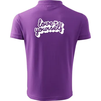 Pánská košile Love Yourself - Polokošile pánská Pique Polo 203 - 4XL ( Fialová )