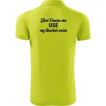 Pánská košile Teacher voice - Polokošile Victory sportovní (dresovina) - 2XL ( Limetková )