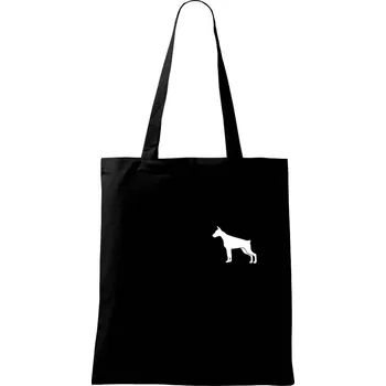 Dobrman ikona prso - Taška bavlněná - 42 x 38 cm ( Černá )