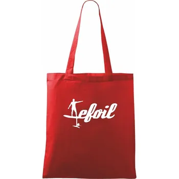 Nákupní taška Efoil logo psací - Taška bavlněná - 42 x 38 cm ( Červená )