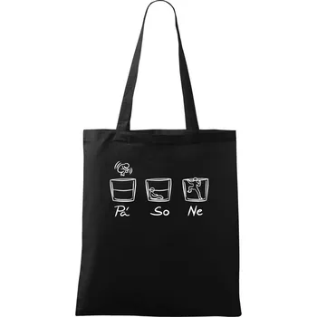 Pátek sobota neděle panák - Taška bavlněná - 42 x 38 cm ( Černá )