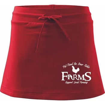 Dámská sukně Put Food Farms - Sportovní sukně - two in one - XS ( Červená )