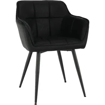 Jídelní židle Jídelní křesílko TOPAZ — ekokůže, kov, černá Kondela