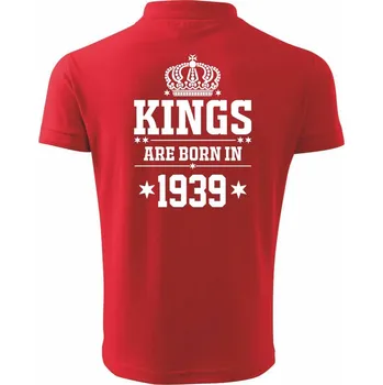 Pánská košile Kings are born in 1939 - Polokošile pánská Pique Polo 203 - 2XL ( Červená )