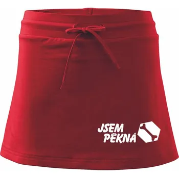Dámská sukně Jsem pěkná kost - Sportovní sukně - two in one - L ( Červená )