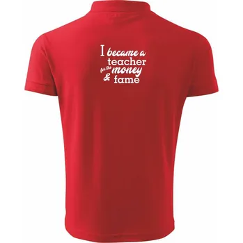 Pánská košile Became a teacher - Polokošile pánská Pique Polo 203 - XL ( Červená )