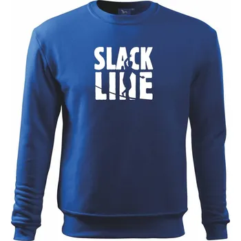 Slackline nápis - Mikina Essential dětská - 146 cm/10 let ( Královská modrá )