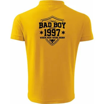 Pánská košile Bad boy since 1997 - Polokošile pánská Pique Polo 203 - M ( Žlutá )