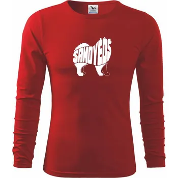 Chlapecké tričko Samojed - Triko dětské Long Sleeve - 122 cm/6 let ( Červená )