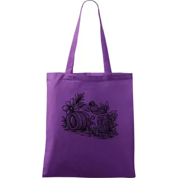 Foťák kreslený beruška - Taška bavlněná - 42 x 38 cm ( Fialová )