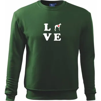 Chrt love - Mikina Essential dětská - 158 cm/12 let ( Lahvově zelená )