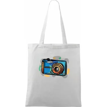 Foťák barevný - kompakt - Taška bavlněná - 42 x 38 cm ( Bílá )