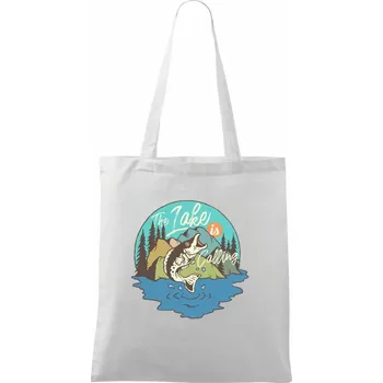 Big Fish - Taška bavlněná - 42 x 38 cm ( Bílá )