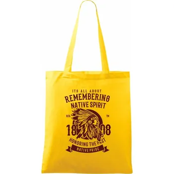 Remembering Native Spirit - Taška bavlněná - 42 x 38 cm ( Žlutá )