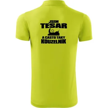 Pánská košile Tesař kouzelník - Polokošile Victory sportovní (dresovina) - 3XL ( Limetková )