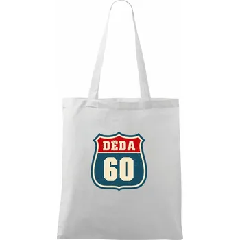 Nákupní taška Děda 60 - Taška bavlněná - 42 x 38 cm ( Bílá )
