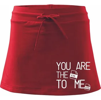 Dámská sukně CSS to me HTML - Sportovní sukně - two in one - L ( Červená )