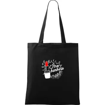 Jsem barbína rtěnka - Taška bavlněná - 42 x 38 cm ( Černá )