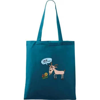 Kozel zahradníkem - Taška bavlněná - 42 x 38 cm ( Petrolejová )