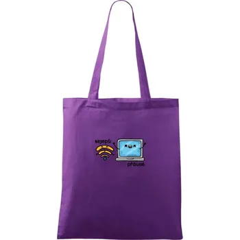 BFF wifi a pc - Taška bavlněná - 42 x 38 cm ( Fialová )