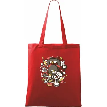 Nákupní taška Činkátor - Taška bavlněná - 42 x 38 cm ( Červená )