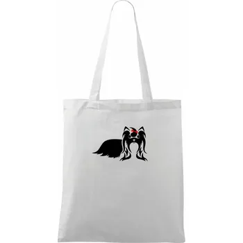 Shih-tzu fenka - Taška bavlněná - 42 x 38 cm ( Bílá )