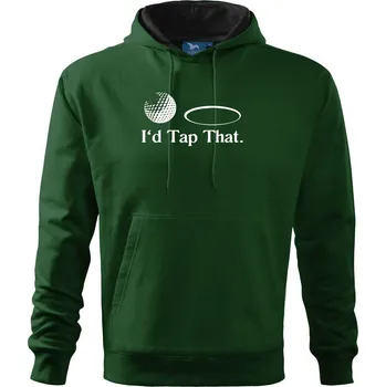 Pánská mikina Golf - I'd tap that - Mikina pánská Cape s kapucí - L ( Lahvově zelená )