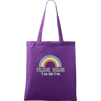 Pride wins i am who i am - Taška bavlněná - 42 x 38 cm ( Fialová )