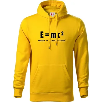 Pánská mikina Teorie relativity mléko a káva - Mikina pánská Cape s kapucí - M ( Žlutá )