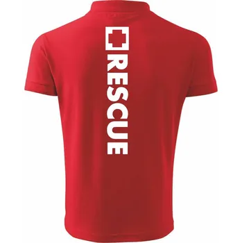 Pánská košile Hranatý kříž - Rescue - Polokošile pánská Pique Polo 203 - L ( Červená )