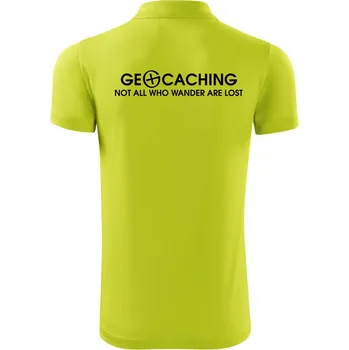 Pánská košile Geocaching lost - Polokošile Victory sportovní (dresovina) - M ( Limetková )