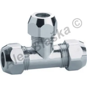Fitinka Spojka T-kus pro trubičky průměr 10mm (pro propojovací trubky) - 3/8"x3/8"x3/8" R43T