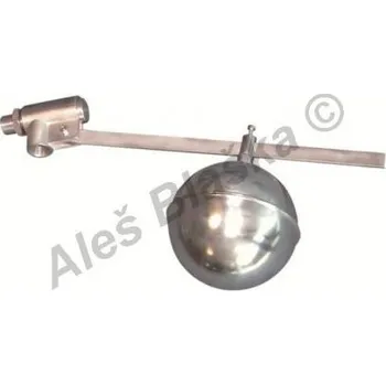 Ventil SFERACO - Francie | Plovákový nerezový napouštěcí ventil průmyslový s plovákem-koulí (napouštění nádrží jímek) NEREZ INOX - 3/4" koule 245mm N494