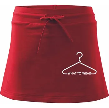 Dámská sukně What to wear-ramínko - Sportovní sukně - two in one - L ( Červená )