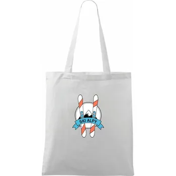 Ski alpy - Taška bavlněná - 42 x 38 cm ( Bílá )