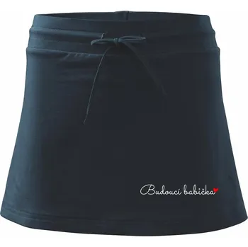 Dámská sukně Budoucí babička nápis - Sportovní sukně - two in one - XL ( Námořní modrá (velmi tmavá - téměř černá) )