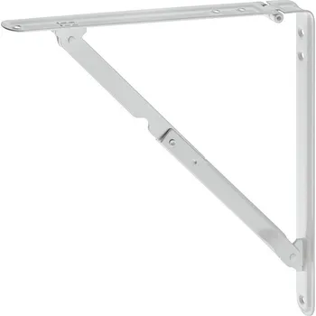 Nábytkové kování Sklopné konzole, nosnost 30 kg/pár bílá, nosnost 15kg/ks