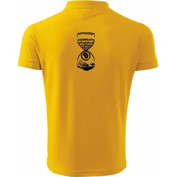 Pánská košile Bitcoin přesýpací hodiny - Polokošile pánská Pique Polo 203 - 3XL ( Žlutá )