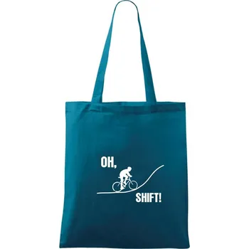 Nákupní taška Oh shift - Taška bavlněná - 42 x 38 cm ( Petrolejová )
