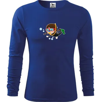 Chlapecké tričko Malá potápěčka - Triko dětské Long Sleeve - 146 cm/10 let ( Královská modrá )