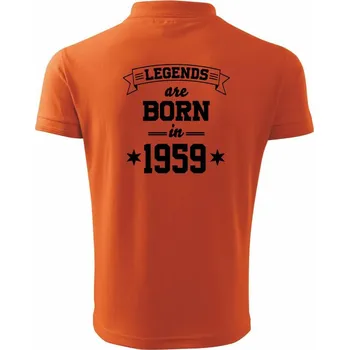 Pánská košile Legends are born in 1959 - Polokošile pánská Pique Polo 203 - M ( Oranžová )