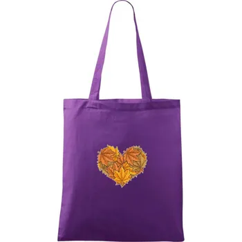 Nákupní taška Láska k podzimu - Taška bavlněná - 42 x 38 cm ( Fialová )