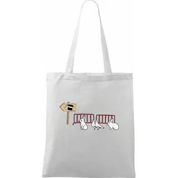 Kouzelný klobouk fronta - Taška bavlněná - 42 x 38 cm ( Bílá )